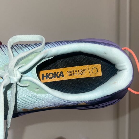 ✨Hoka Women's RINCON 3 Blue Glass Chalk Violet Running Walking Sz 7.5 Shoes✨ - Picture 13 of 14